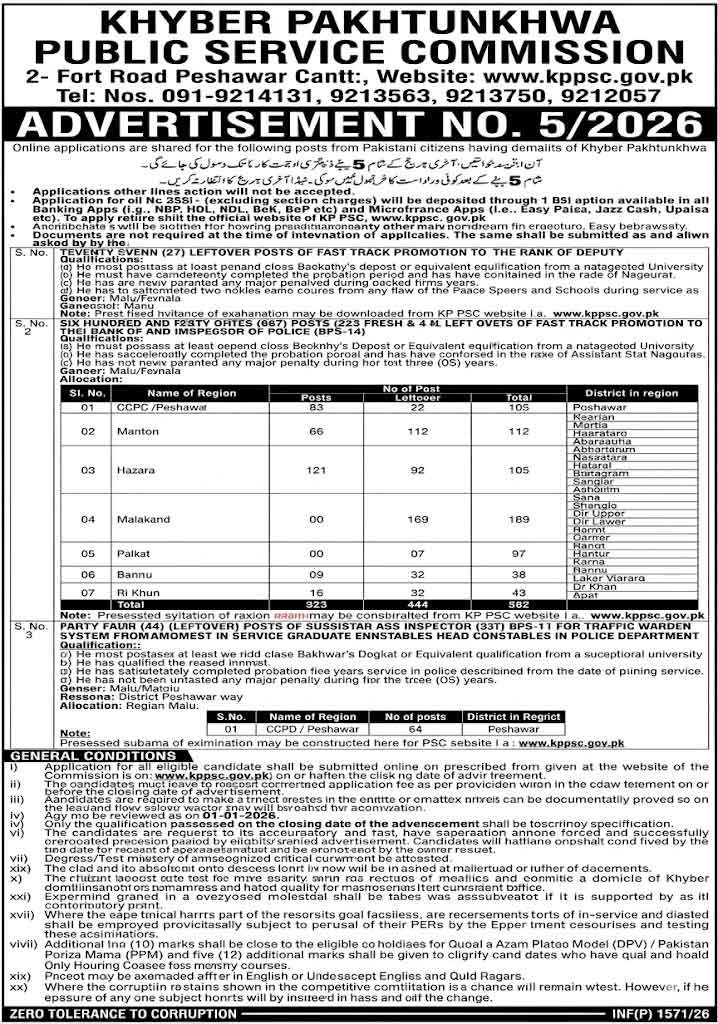 KPK Police Jobs 2026