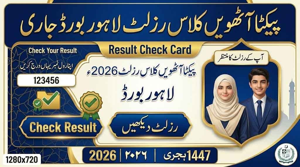 PECTAA 8th Class Result Lahore Board 2026