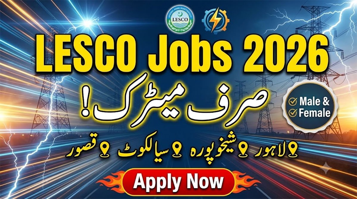 LESCO Lahore Jobs 2026 Online Apply